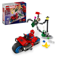 Lego® marvel 76275 honička na motorce: spider-man vs. doc ock