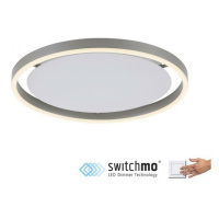 LEUCHTEN DIREKT is JUST LIGHT LED stropní svítidlo, hliník, kruhové, pr.40cm, stmívatelné, Switc