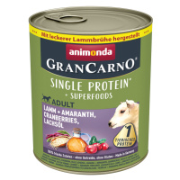 Animonda GranCarno Adult Superfoods 6 x 800 g - jehněčí + laskavec, brusinky, lososový olej