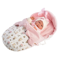 Llorens 73884 NEW BORN HOLČIČKA - realistická panenka miminko s celovinylovým tělem - 40 cm