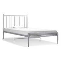 Rám postele šedý kov 100 × 200 cm, 325014