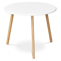 Konferenční stolek VOLTO II — bambus, přírodní / bílá