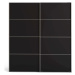 Černá šatní skříň s posuvnými dveřmi 182x202 cm Verona - Tvilum