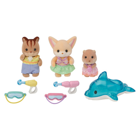 Sylvanian families 5749 zábava u bazénu baby trio