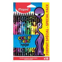 Maped, 862600, Color´Peps Monster, sada ergonometrických pastelek, 18 ks