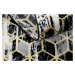 Běhoun Gloss 409A 82 3D cubes black/gold/grey 80x250 cm