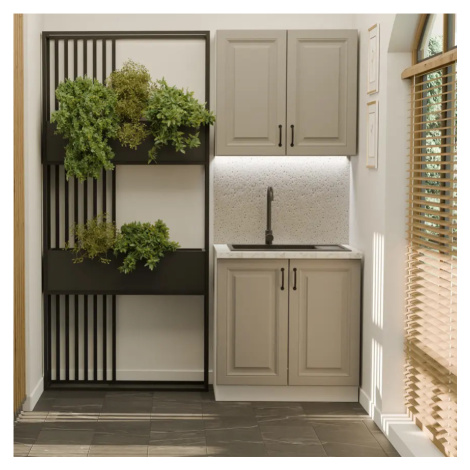 Kuchyňská linka Stilo claygrey/bílá 80cm bez pracovní desky BAUMAX
