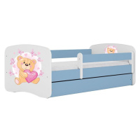 Dětská postel Babydreams+SZ modrá 80x160 Medvídek s motýlky