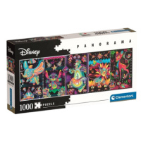 Clementoni - Puzzle 1000 Panoramatické puzzle Disney: Radost