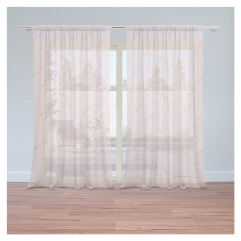 Záclony Růžové papírové vlaštovky: 2ks 150x250cm