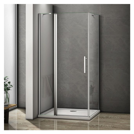 H K Čtvercový sprchový kout MELODY B5 90x90 cm s jednokřídlými dveřmi s pevnou stěnou včetně spr
