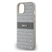 Zadní kryt DKNY PU Leather Repeat Pattern Tonal Stripe pro Apple iPhone 14, béžová