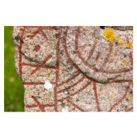 Ilustrace Runic letters on a stone, Photo by Jonas Adner, 40 × 26.7 cm