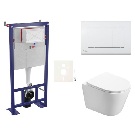 Cenově zvýhodněný závěsný WC set SAT do lehkých stěn / předstěnová montáž+ WC SAT Infinitio SIKO
