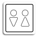 Accept Piktogram "WC muži, ženy VII" (80 × 80 mm) (bílá tabulka - černý tisk)