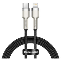 Kabel USB-C cable for Lightning Baseus Cafule, PD, 20W, 1m, black (6953156202061)