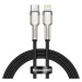 Kabel USB-C cable for Lightning Baseus Cafule, PD, 20W, 1m, black (6953156202061)