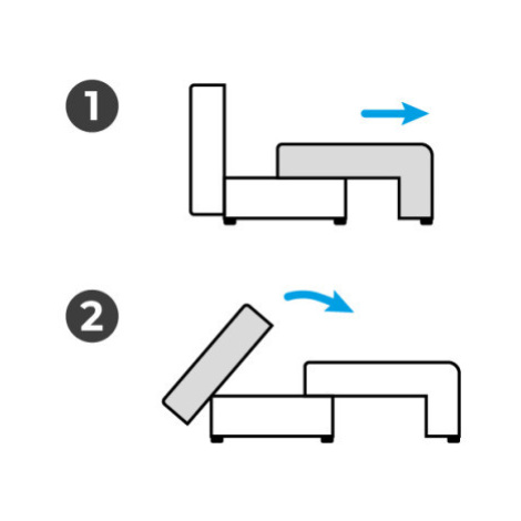 Rohová rozkládací sedačka ORION hnědá / cappuccino