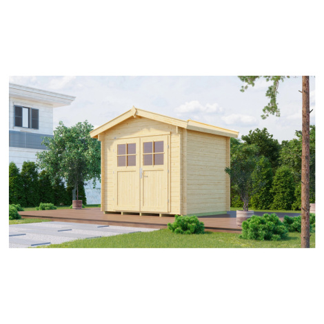 Weka Dřevěný zahradní domek 132 vel. 1, 45 mm, přírodní, 250 x 250 cm