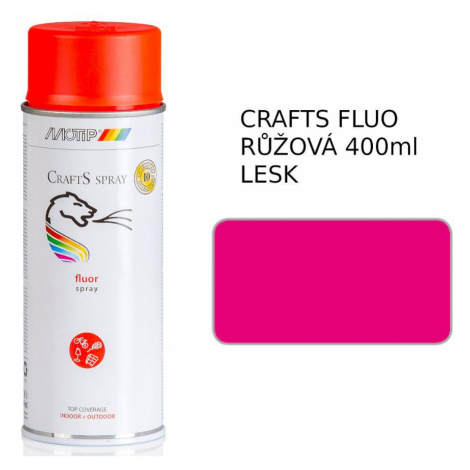 Sprej Crafts fluorescenční růžový 400ml Motip