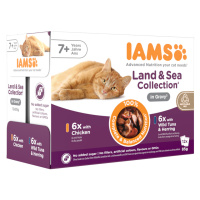 IAMS Delights Senior Land & Sea Collection in Sauce - 12 x 85 g