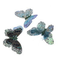 Sada textilních motýlků 3 ks, modrá