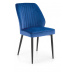 Jídelní židle HANKO –⁠ kov/látka, modrá