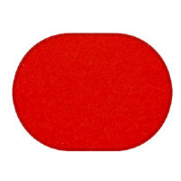 Kusový koberec Eton červený ovál 80 × 150 cm
