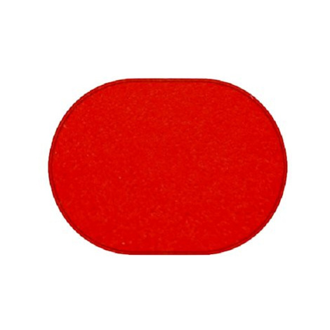 Kusový koberec Eton červený ovál 80 × 150 cm Vopi
