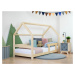Benlemi Dětská postel domeček TERY se zábranou Zvolte barvu: Světle šedá, Zvolte rozměr: 90x180 
