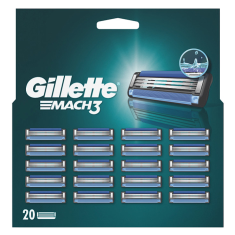 Gillette Mach3 Náhradní Holicí Hlavice Pro Muže, 20 Náhradních Holicích Hlavic