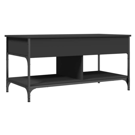 vidaXL Konferenční stolek černý 100x50x50 cm kompozitní dřevo a kov