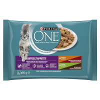 Purina ONE Difficult Appetite kapsičky - kuřecí, krůtí 4 x 85 g