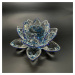 Křišťálové sklo s minerály - Lotosový květ Exclusive, Modrá