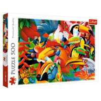 Trefl | puzzle 500 dílků | Barevní ptáci