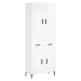 vidaXL Skříň highboard lesklá bílá 69,5 x 34 x 180 cm kompozitní dřevo