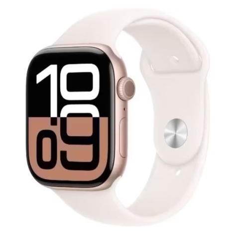 Apple Watch Series 10 42mm GPS (Stav A-) Růžový hliník s růžovým sportovním řemínkem MR9V3QC/A