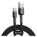 Kabel Baseus Cafule Micro USB cable 2.4A 1m (Gray + Black) (6953156280335)