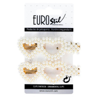 Eurostil Peard Gold Hair Clips - ozdoby do vlasů (sponky, čelenky, klipsy) 06936 - srdíčkové spo