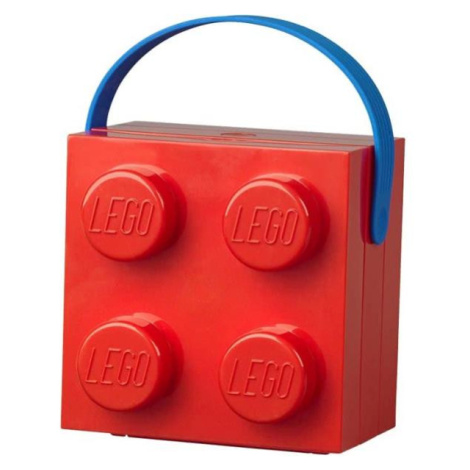 LEGO box s rukojetí - červená