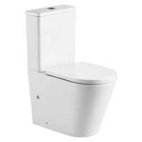 MEREO WC kombi, vario odpad, kapotované, Smart Flush RIMLESS, keramické, vč. sedátka VSD91T2