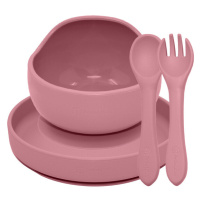PETITE&MARS - Set jídelní silikonový TAKE&MATCH 3 ks Dusty Pink 6m+