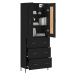 vidaXL Skříň highboard černá 69,5 x 34 x 180 cm kompozitní dřevo