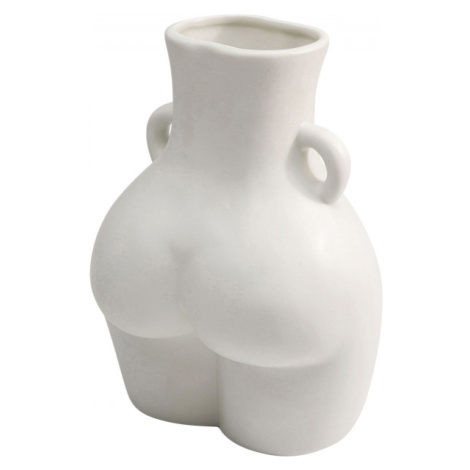 KARE Design Bílá keramická váza Donna 22cm