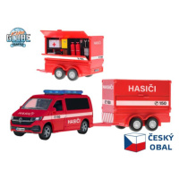 Kids Globe Traffic VW hasiči CZ design 27,5cm kov zpětný chod s přívěsem