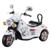mamido Dětská elektrická motorka Chopper s postranním vozíkem bílá