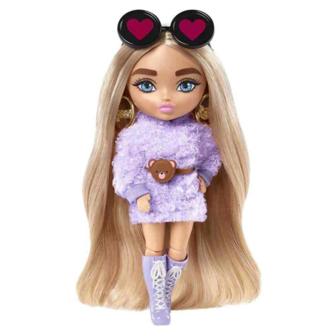 Mattel barbie® extra minis blondýnka s černými brýlemi se srdíčky, hgp66