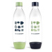 SODASTREAM Lahev Fuse 2 × 1 l Green / Blue do myčky