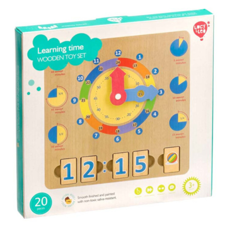 Učíme se hodiny – dřevěná naučná hrací deska Lucy & Leo