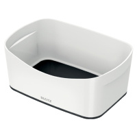 Bílo-černý stolní box Leitz MyBox, délka 24,5 cm